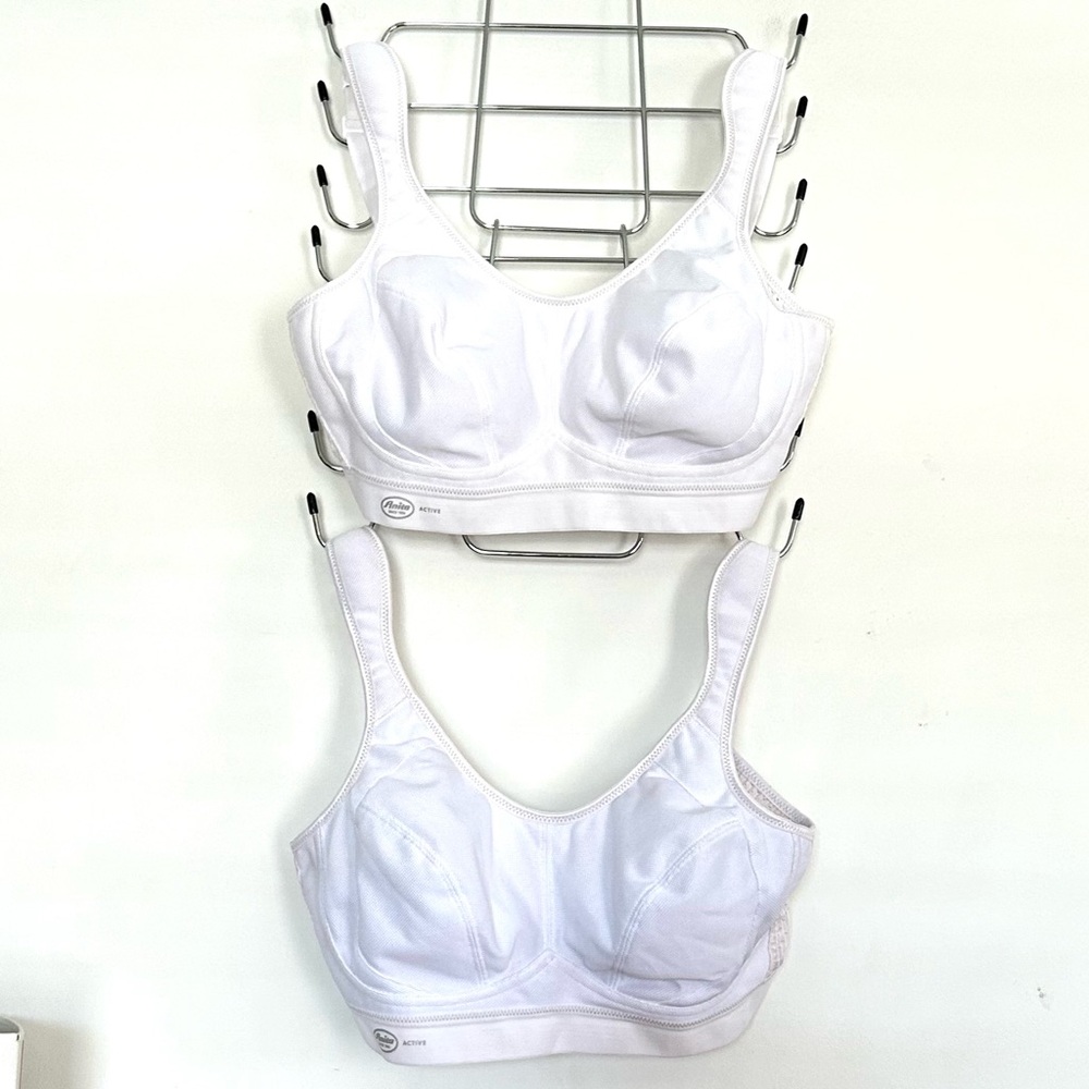 euc ANITA ACTIVE set of 2 wireless white support bras